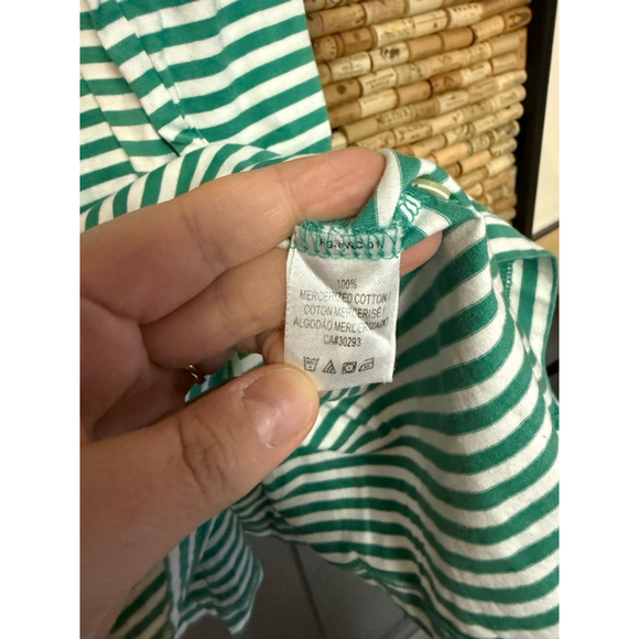 VTG Fairway & Greene Gasparilla Golf Club Golf Polo Striped Teal Cotton Sz L - Picture 5 of 6